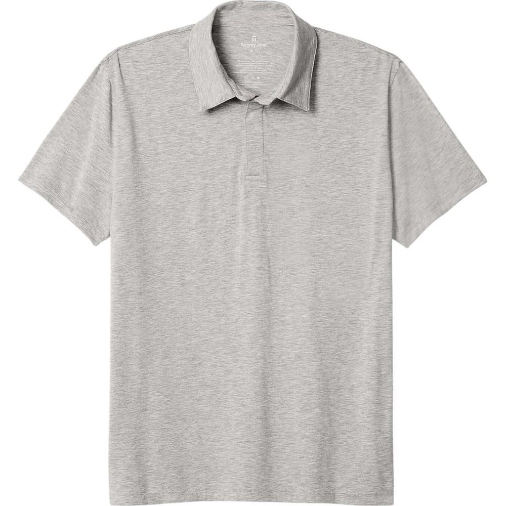 Tommy John Second Skin Comfort Polo 2XL Gray Pima Cotton Modal Stretch - Picture 1 of 9